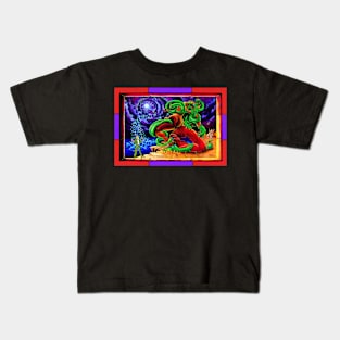 Cool Trippy Hippie Psychedelic Surreal Vipers Vincent Monaco Kids T-Shirt